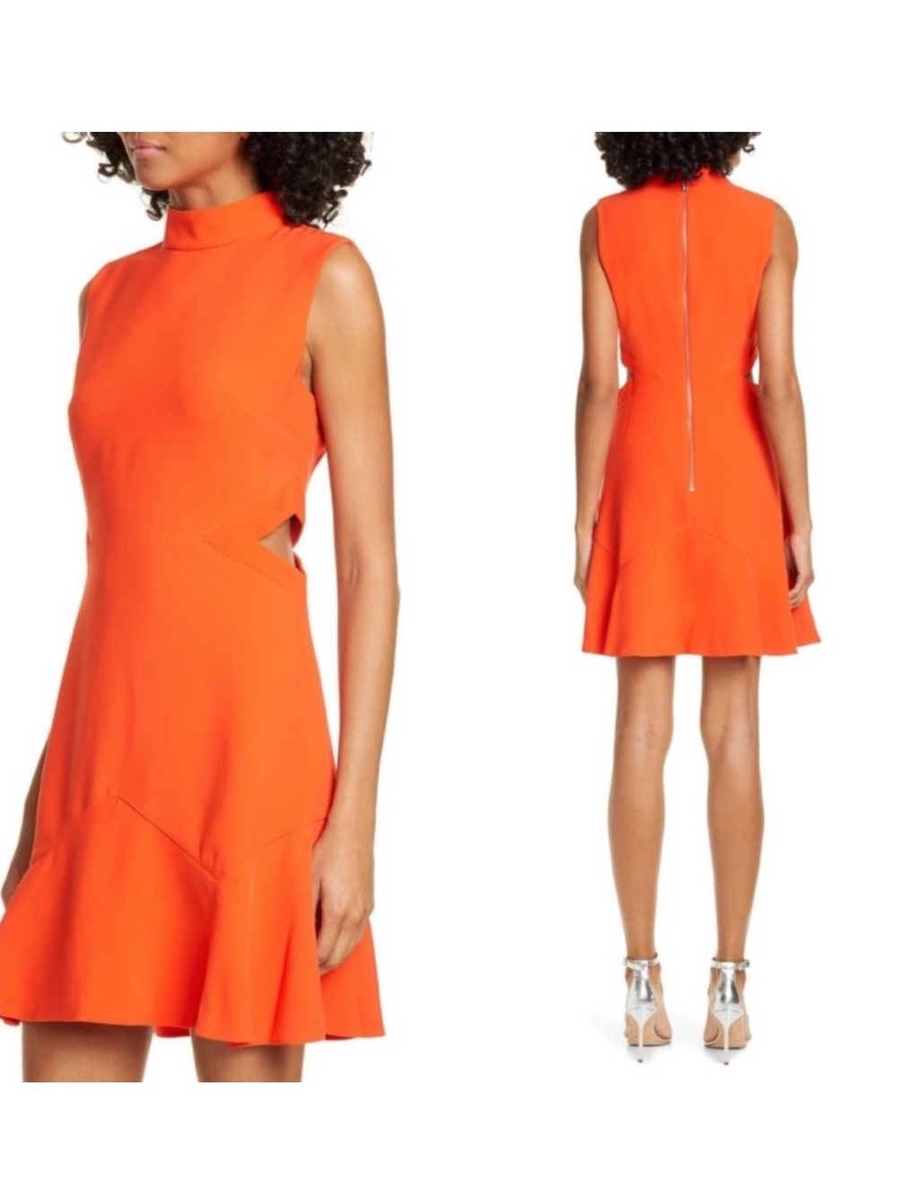 Ted Baker London Cormier Cut-Out Dress in Orange